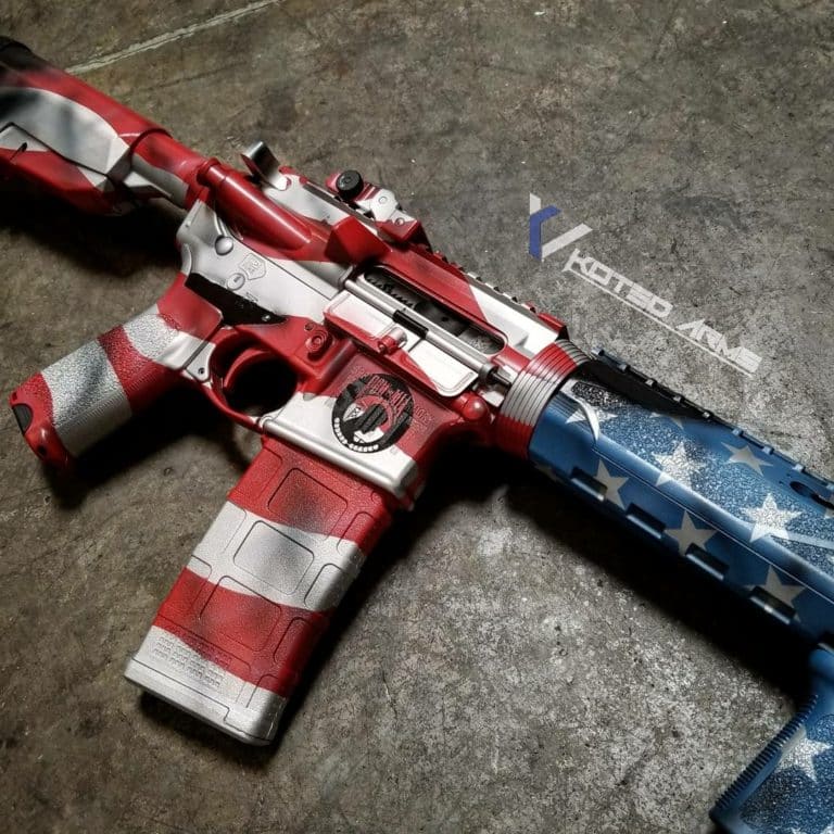 AR15 American Flag Cerakote Koted Arms - Koted Arms Professional