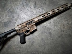 Gibbz Arms AR15 Desert Multicam Cerakote koted arms